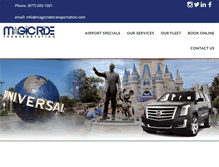 Tablet Screenshot of magicridetransportation.com
